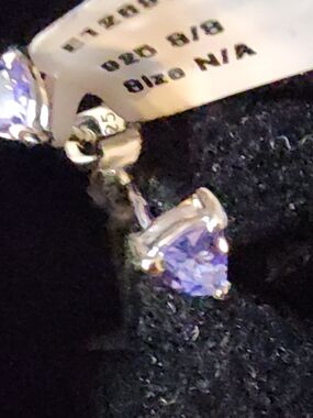 Tanzanite Trillion Cut Earrings